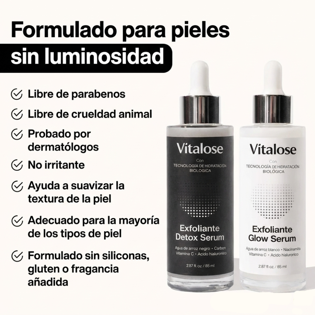 Dúo Exfoliante de Arroz 2 Pasos | Elimina Puntos Negros y Reduce Poros